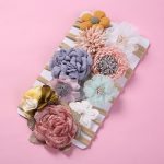 10Pcs/Set Floral Bowknot Baby Headband Autumn Cartoon Animal Infant Hair Band Soft Elastic Pearl Chiffon Lace Kids Girl Headwear - Image 3