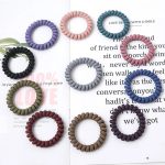 4Pcs Set Elastic Telephone Wire Hair Bands for Women, Fashion Ponytail Holders and Hair Ties