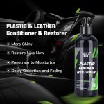 Car Plastic Restorer Polish Leather Cleaner Spray Back To Black Gloss Interior Plastic Renovator Car Accessorie