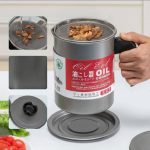 Ramzan Special Accessory for Kitchen, Easy kitchen Oil Filter Pot, Oil Filter Pot, Oil Stainer Pot Oil Stainless Steel Stainer Jug, Large Capacity Storage can kitchen Cooking tools, Oil Stainer with Filter storage Jug for Every Kitchen