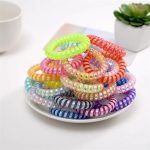 4Pcs Set Elastic Telephone Wire Hair Bands for Women, Fashion Ponytail Holders and Hair Ties - Image 4