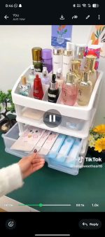 Makeup Organizer Cosmetic Case Makeup Organizer Jewellery Box Women Beauty Skin Care Cosmetic Organizers 3 layers Drawer Home Storage Box Durable Cosmetic Display Cases - Image 5