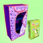Attractive Folding Cloth Almirah For Kids And Infants Wardrobe 3 Shelves