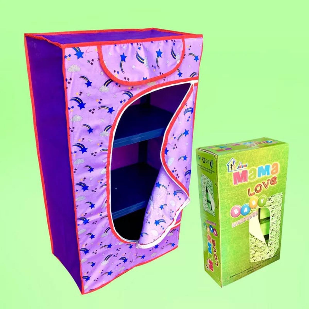 imgi_58_834556911e69a1e6de5699c574a24bc8 Attractive Folding Cloth Almirah For Kids And Infants Wardrobe 3 Shelves - Image 1