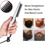 Womdee Beard Straightener Brush Hair Straightening Comb Portable Straight Beard Comb ktein Men's Quick Beard and Hair Straightener Comb - Electric Beard Styler Beard Gel - Image 5