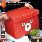 Panda Design Folding Storage Bin – Collapsible Non-Woven Fabric Toy Organizer, Quilt Basket, Toy Chest, Clothes Storage Box with Handles for Kids Room, Closet, Cabinet, Bedroom, Underbed, Wardrobe, Laundry – Toy Box, Storage Cube & Organizer Bin