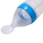 Baby Spoon Feeder - 90ml Silicone Baby Feeding Bottle With Spoon Newborn Infant Squeeze Spoon Toddler Food Supplement Rice Cereal Bottle Milk Feeder" - Image 5