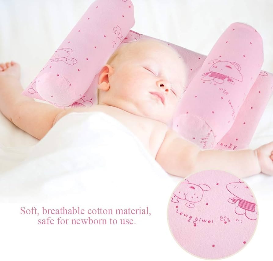 imgi_59_6461701ec40fa3badbf953bd1402fcb5 Adjustable Anti-Twisting Baby Pillow – Soft Head Shaping Newborn Pillow for Flat Head Prevention, Breathable & Portable Infant Cushion ( Random Design ) - Image 1