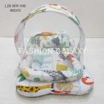 Blue Cartoon Super Soft Baby Bed With 1 Pillow Mosquito Net In Multi-Color Double Lastic - Durable Baby Small Bed With Mosquito Net In New Design baby bistar gaddi - baby bed accessories for baby, bistar infant newborn dipper bag baby gaddi - Image 3