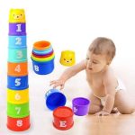 11 Piece Stacking Cups Stackers Pre-school Learning Toy Colorful Stacking Cups Tower Pyramid - Image 4