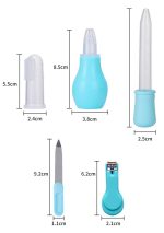 Tawakkal Mart 8Pcs Multi-Piece Baby Care Kit Newborn Hair Nail Thermometer Beauty Brush Kit Scissors Comb Teether Function Child Toiletry Kit Baby - Image 4