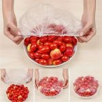 100Pcs Elastic Plastic Food Covers | Stretchable Transparent Bowl Lids for Food Storage | Disposable & Reusable Cling Film Wrap | Kitchen Fresh-Keeping Dish Covers for Plates, Fruits, Containers, Fridge, Picnic, Outdoor Use
