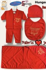 TinyKids.pk |Newborn Baby Baba WELCOME TO THE WORLD STARTER Set 5 pice clothes for boys and girls 5 in 1 pice ,Trending newborn baby outfits for first arrival 0-3 Month’s Latest newborn babies apparel , Affordable newborn babies fashion newborn babies . - Image 5
