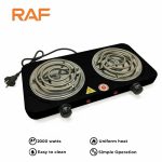 Electric Stove – RAF Double Burner Cooker R-8020BB – High Quality – 2000W Hot Plate – Automatic Temperature Control – Portable Electric Stove For Cooking – Iron Coil Design – Fast Heating – Durable Body – Easy To Use - Image 6