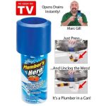 Plumber Hero High-Pressure Drain Cleaner Kit | 20 Uses Can for Toilet, Sink, Bathroom Blockage Solution - Image 4