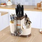 Kitchen Utensil Stand Kitchen Spoon, Knife Organizer Plastic Kitchen Rack (Multicolor) Cutlery Kitchen Rack (Plastic) - Image 2