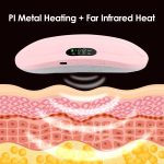 Electric Menstrual Heating Pad Belt for Period Pain Relief | Portable Cordless USB Rechargeable Cramp Massager with Heat & Vibration | Adjustable Waist Pain Relief Device for Back, Stomach & Abdominal Cramps | Body Massager | Wireless Heating Belt