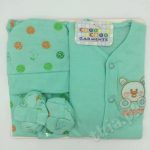 Baby Gift Set 05 Pcs Multi colour suit set -Wrapping Sheet, Shirt, Pajama, Cap, Booties Baby Gift pack/ New born Baby Set