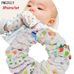 Tawakkal Mart 3Pairs Newborn Baby Cotton soft Mitten Anti Scratch Baby Kids Care Accessories Gloves Mittens For 0 To 24 Month