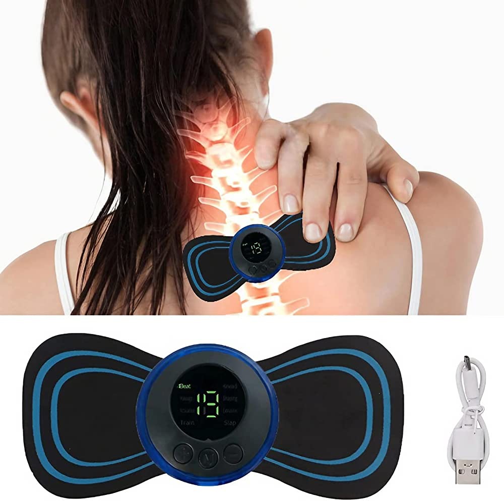 imgi_60_2ae9b5af305984b28563585343ebb9ab Portable EMS Mini Electric Neck Back Body Massager Cervical Electric Neck Back Massager Muscle Therapy Pressure Pain - Image 1