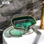 HOTTEST SALE Plastics Light Luxury Soap Holder for Bathroom Leaf Shape Self Draining Soap Dish with Metal Bracket Bathroom Accessories EACH ONLY IN RS (449) - Image 3