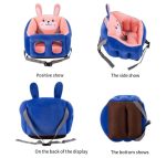 MultiFunction Baby Cartoon Back Support Seat Dining Chair Car Seats with Safety Straps Stuffed Plush Sofa Baby Children Sofa Learning Training Cushion Seater Toddler Nest Infant Floor Seat Cotton Nest Chair Babies Toys with 2 Holes Legs For 0-2 Years - Image 3