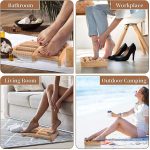 Wooden foot massager Roller, Stress Relief Wooden 5 Roller Foot Massage, Health Therapy Relax Massage, wood Care Massager Reflexology Muscle Relax Relief Massager Spa Gift Anti Cellulite Foot Massager Care Tools - Image 4