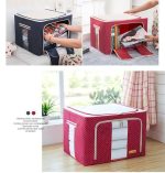1 peace premium 55- Litre Capacity Folding Cloth Steel Frame Clothing Storage Bag Folding Organizer Box Storage Bag Zipper Lid (SIZE --50 x 40 x 36cm) - Image 2