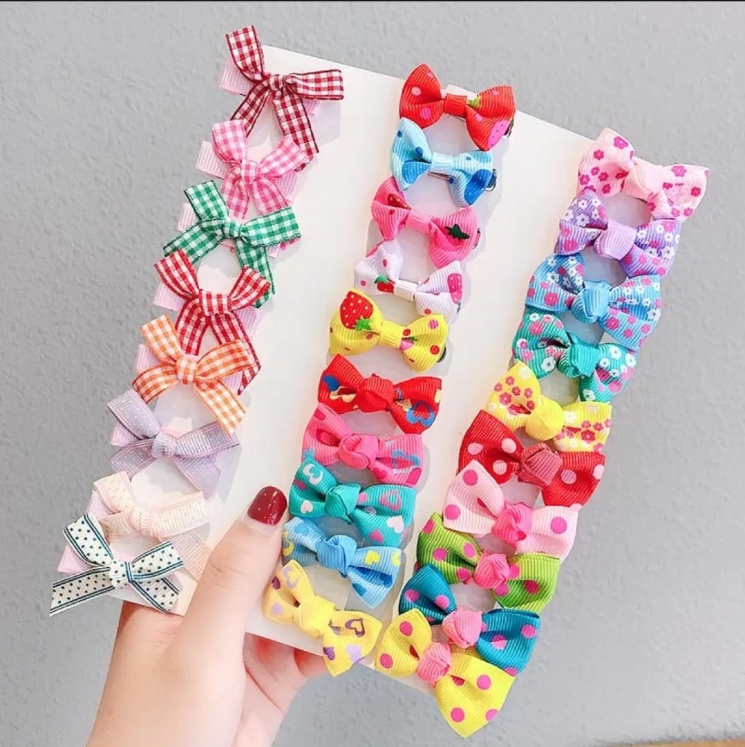 imgi_60_79462230421b885c88218b6c7ddb45d8 Tawakkal Mart-PACK OF 10Pcs/Set Baby Girl Hair Clips Kawaii Hair Accessories For Girls Bow Children Barrettes Cute Dot Kids Headwear - Image 1