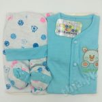 Baby Gift Set 05 Pcs Multi colour suit set -Wrapping Sheet, Shirt, Pajama, Cap, Booties Baby Gift pack/ New born Baby Set - Image 3