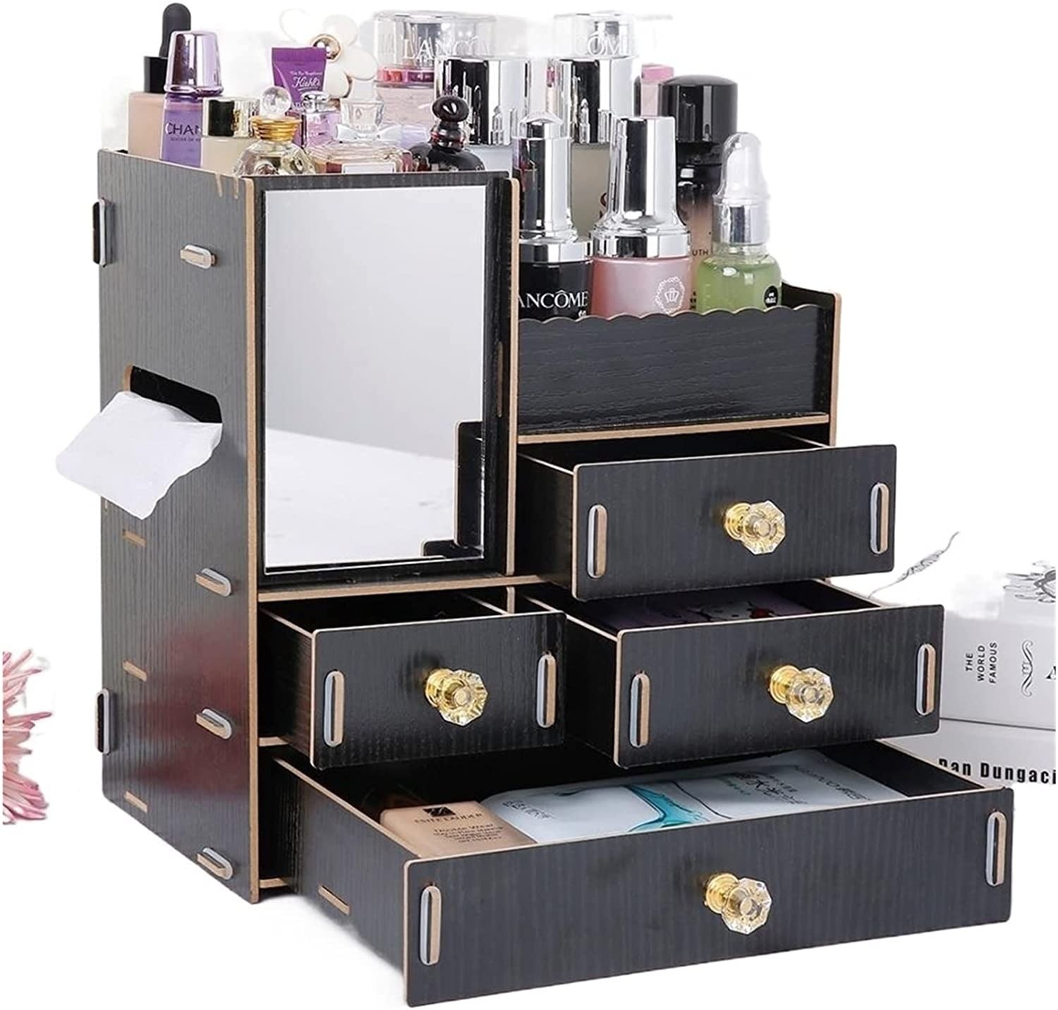 imgi_60_a19a6c959d172bec40cb62784e1dccbd (1) Saturey 3 Layers Wooden Holder Large Cosmetic Makeup Jewelry Lipsticks Storage Organizer Case Storage - Image 1