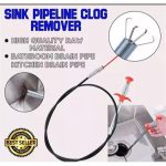 Metal 90cm Flexible Wire brush Hand Kitchen Sink Cleaning Hook Sewer Dredging Device Spring Pipe Hair Dredging Tool Metal wire brush - Image 3