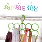 PACK OF 3)"Effortless Organization: 9 Ring Hole Hanger for Scarves, Ties, and Shawls"