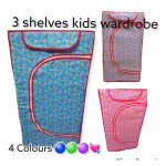 Attractive Folding Cloth Almirah For Kids And Infants Wardrobe 3 Shelves - Image 4