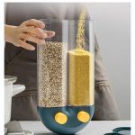 Wall-mounted Double Cereal Grain Container - 1.5 Liter