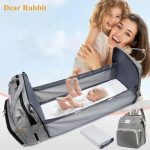 Tawakkal Mart Little Moon Baby Diaper Bag Bed Backpack For Mom Maternity Bag For Stroller Nappy Bag Large Capacity Nursing Bag for Baby Care Upgrade Hooks