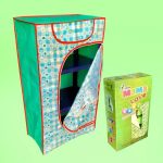Attractive Folding Cloth Almirah For Kids And Infants Wardrobe 3 Shelves - Image 5