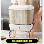 12KG Rice Storage Box Separate Grain Storage Box Grain Grain Rice Bucket Kitchen Household | Airtight Separate Grain Storage Container with Lid | Kitchen Household Cereal Dispenser & Rice Bucket Organizer - Image 8
