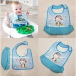 Folding Plastic Bib/Apron/Napkin For Babies In Special Cartoon Printed - Image 5