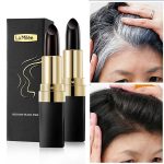Original Imported Lipstick Shape Hair Dye Pen Covering White Hair Disposable Color Stick - Black/Brown