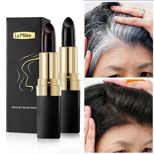 imgi_62_0c5b5a32aeb028feae8a69c6d5a1a6d2 Original Imported Lipstick Shape Hair Dye Pen Covering White Hair Disposable Color Stick - Black/Brown - Image 1