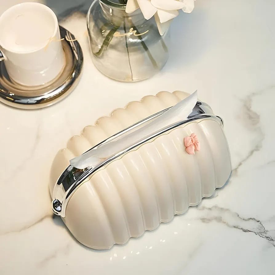 imgi_62_11945d9f9bbf11c45bc810998d60f78f Creative Shell Tissue Box, Luxury Bread Style Tissue Box, Tea Table Decoration - Image 1