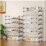 Dustproof Shoe Rack – 5 6 7 Layer Shoe Organizer – Foldable Shoe Cabinet with Cover – Box Packing – DIY ( DO IT YOURSELF) ITEM Space Saving Shoe Storage – Premium Quality Shoe Stand