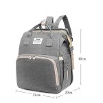 Tawakkal Mart Little Moon Baby Diaper Bag Bed Backpack For Mom Maternity Bag For Stroller Nappy Bag Large Capacity Nursing Bag for Baby Care Upgrade Hooks - Image 3