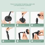 Tiktok, sketch and Art drawing, and YouTube videos creator Compatible Compact Lightweight Mobile Smart Phone Tripod Stand - Black - Image 6