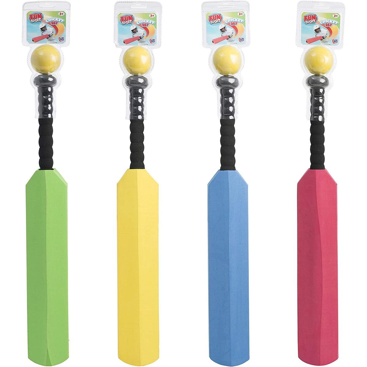 imgi_62_76a5ae44e3dc52c3b5f8db1e2e884c22 Soft Foam Cricket Bat & Ball Set For Kids (Pack of 1) (Assorted Colors) - Image 1