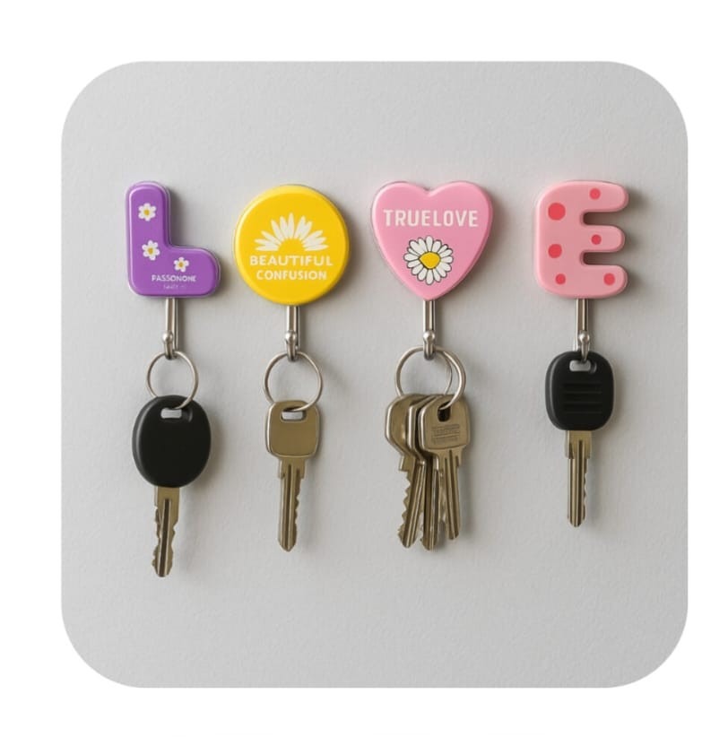 imgi_62_7faa06ff90d9394c99fec83853472931 Hook Plastic Hanger Set, 4 Pieces - MultiColor - Image 1