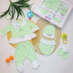 Baby Gift Set Suit 06 Items (swaddle wrap, romper, Shirt, Pajama, Cap, Bib) Baby Gift pack/ New born Baby Set