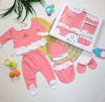 Baby Gift Set Suit 06 Items (swaddle wrap, romper, Shirt, Pajama, Cap, Bib) Baby Gift pack/ New born Baby Set - Image 2