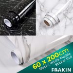 60x200cm Wall Paper Waterproof Heat Resistant Self Adhesive Anti Oil Kitchen Wallpaper Marble Sheet for Kitchen